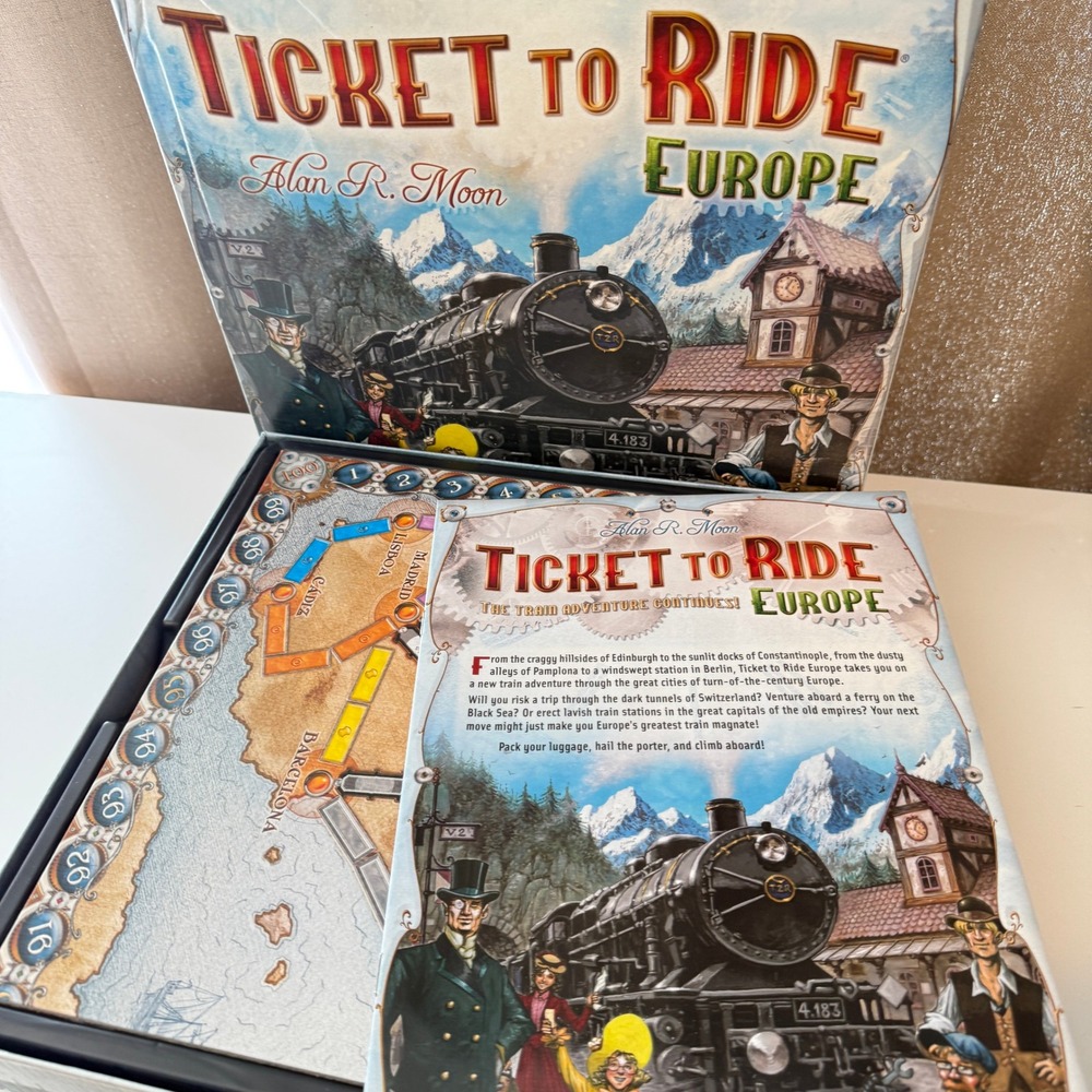 Ticket to Ride Europe Board Game Days of Wonder Alan R Moon Strategy Game